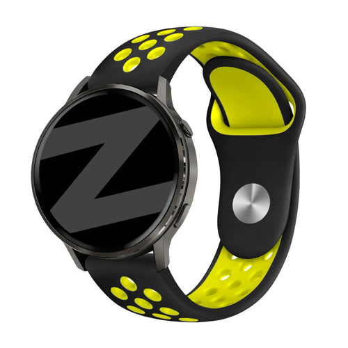 Bandz Garmin Venu 2 Sport Strap 'Deluxe' (Black/Yellow)