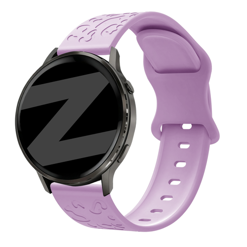 Bandz Garmin Vivoactive 3 Silicone Strap 'Leopard' (Light Purple)