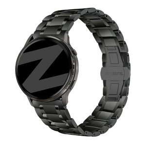 Bandz Garmin Forerunner 265s Steel Link Strap 'Deluxe' (Black)