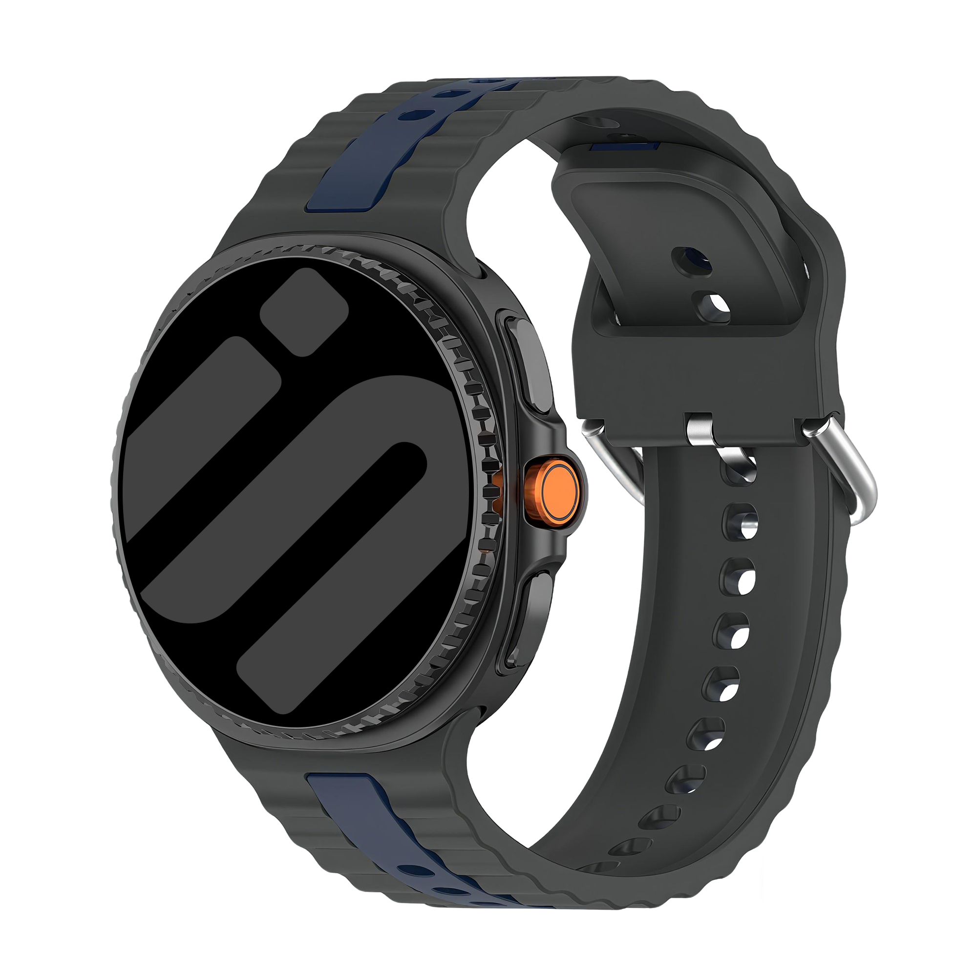 Samsung Galaxy Watch 8 - 40mm Dual Sport Strap (Dark Grey/Blue)