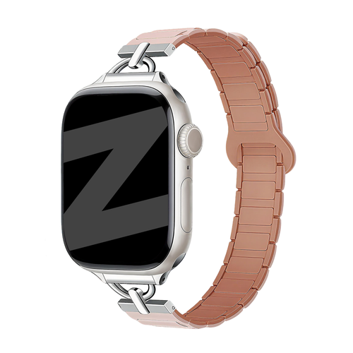 Bandz Apple Watch Magnetisches Silikonarmband 'Slim' (Rosa)