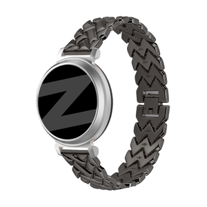 Bandz Pebble Round 2 - 14mm Metal Strap 'V-Type' (Black)