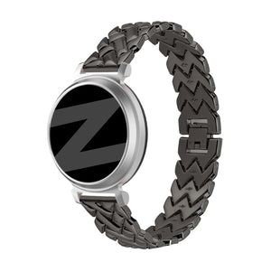 Bandz Pebble Round 2 - 14mm Metal Strap 'V-Type' (Black)