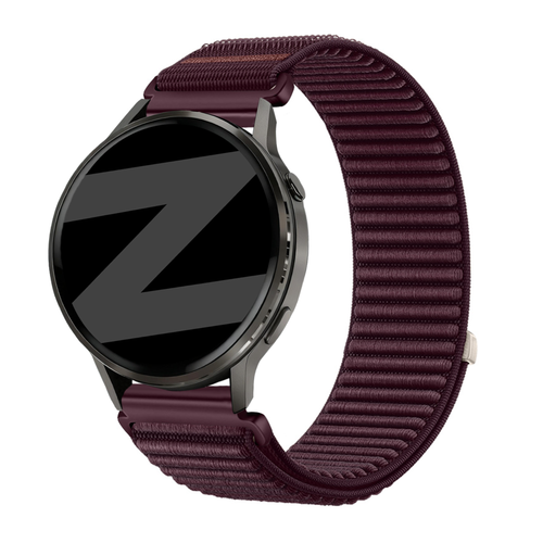 Bandz Garmin Vivoactive 5 Nylon Strap 'Wave' (Dark Purple)