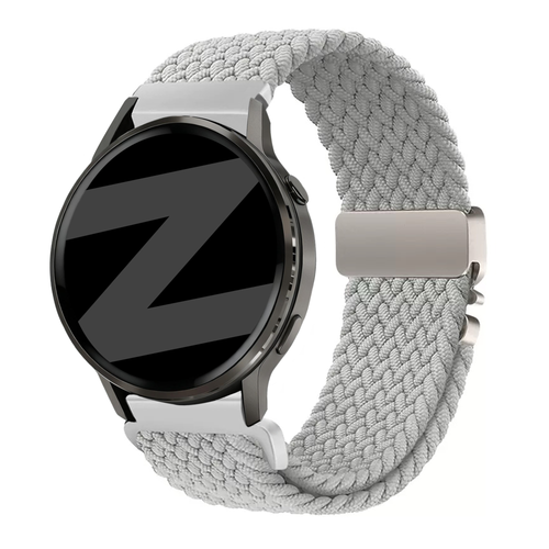 Bandz Garmin Venu 2 Geflochtenes Armband 'Parachute' (Hellgrau)