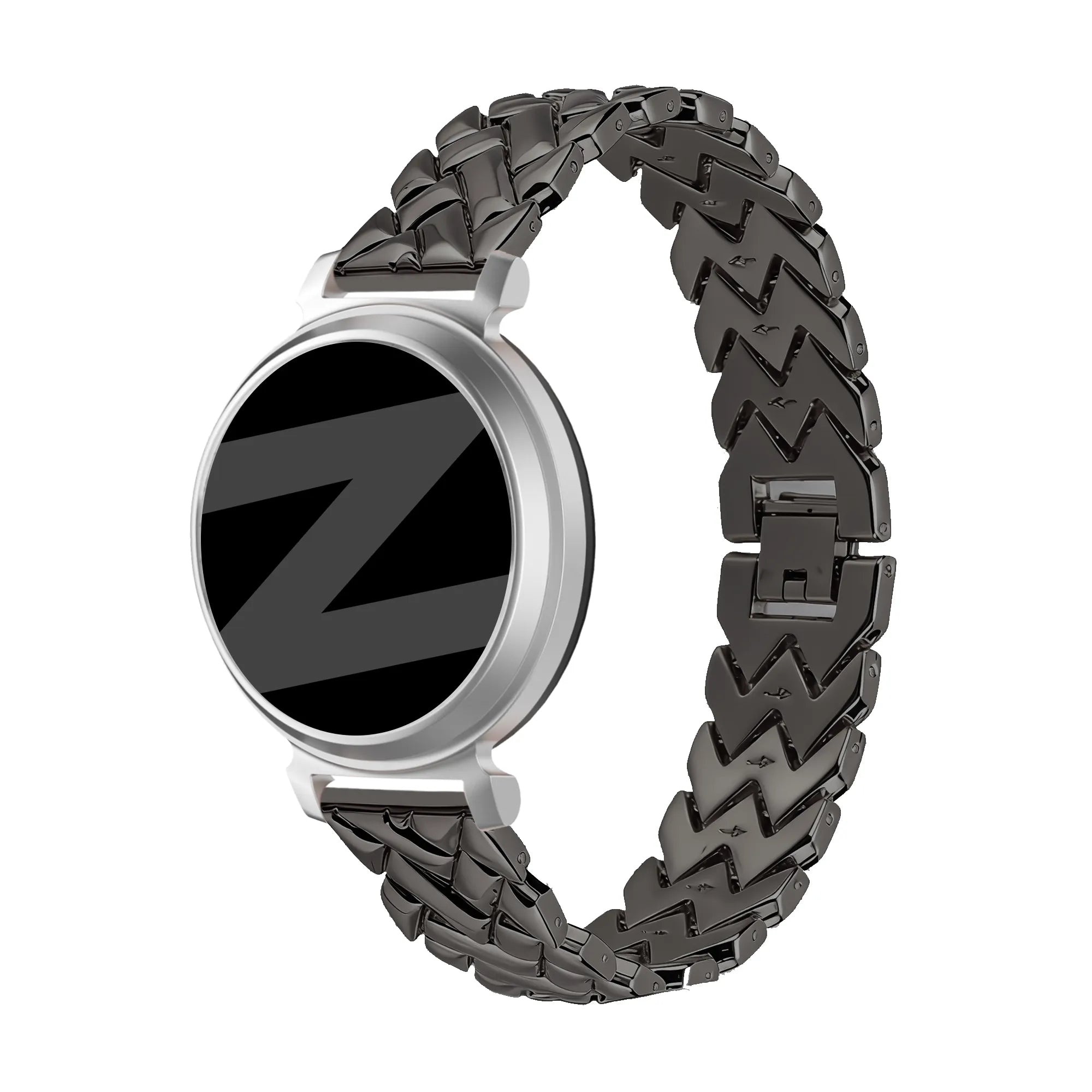 Bandz Garmin Lily 2 Metallarmband 'V-Type' (Schwarz)