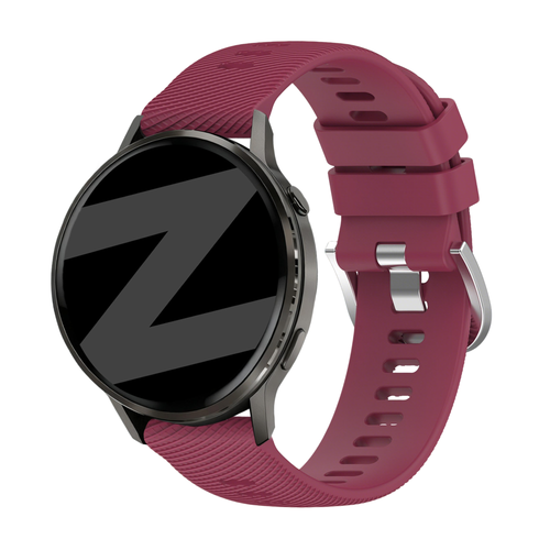 Bandz Garmin Vivoactive 4s Silikonarmband 'Deluxe' (Weinrot)