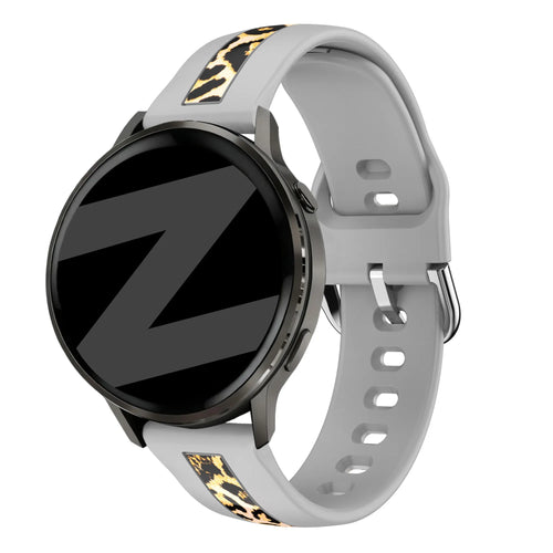 Bandz Amazfit Cheetah 2 Pro Dual Leopard Armband (Hellgrau)