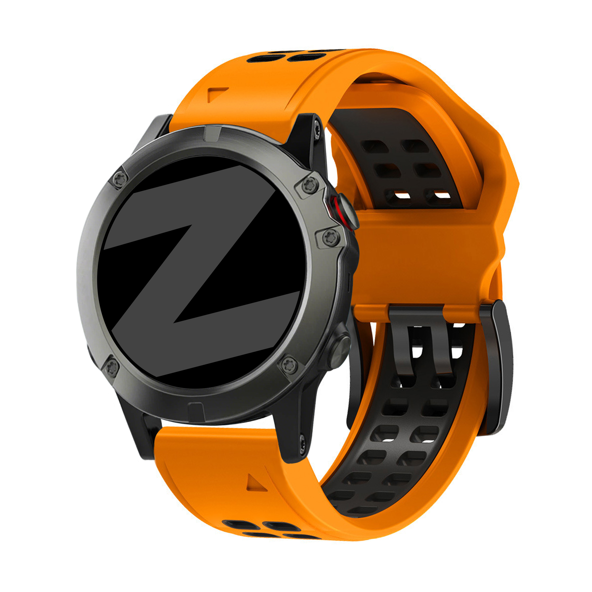 Bandz Garmin Instinct Schnalle Sportarmband (Orange/Schwarz)