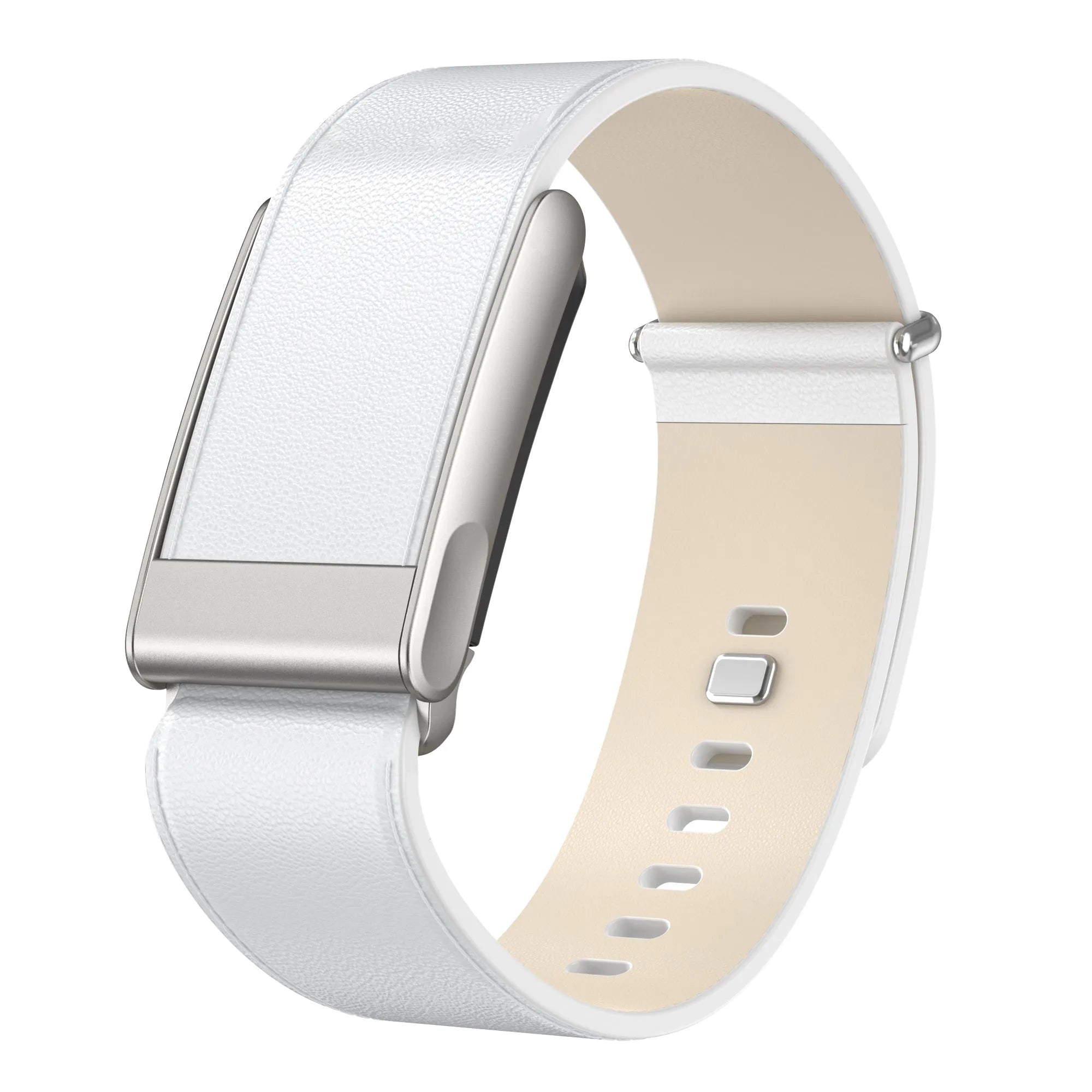 Kompatibel mit Whoop MG Lederarmband (Weiß)