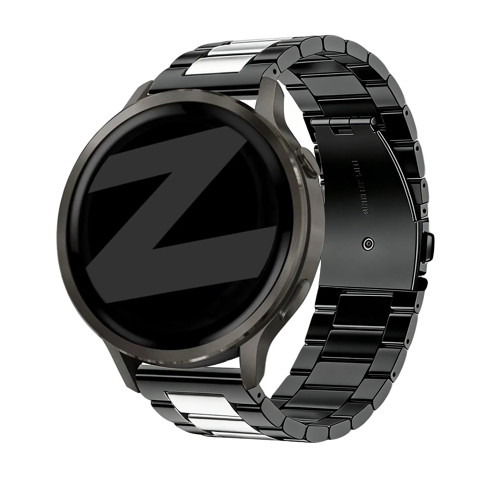 Bandz Garmin Forerunner 170 Stahlarmband 'Classic' (Schwarz/Silber)