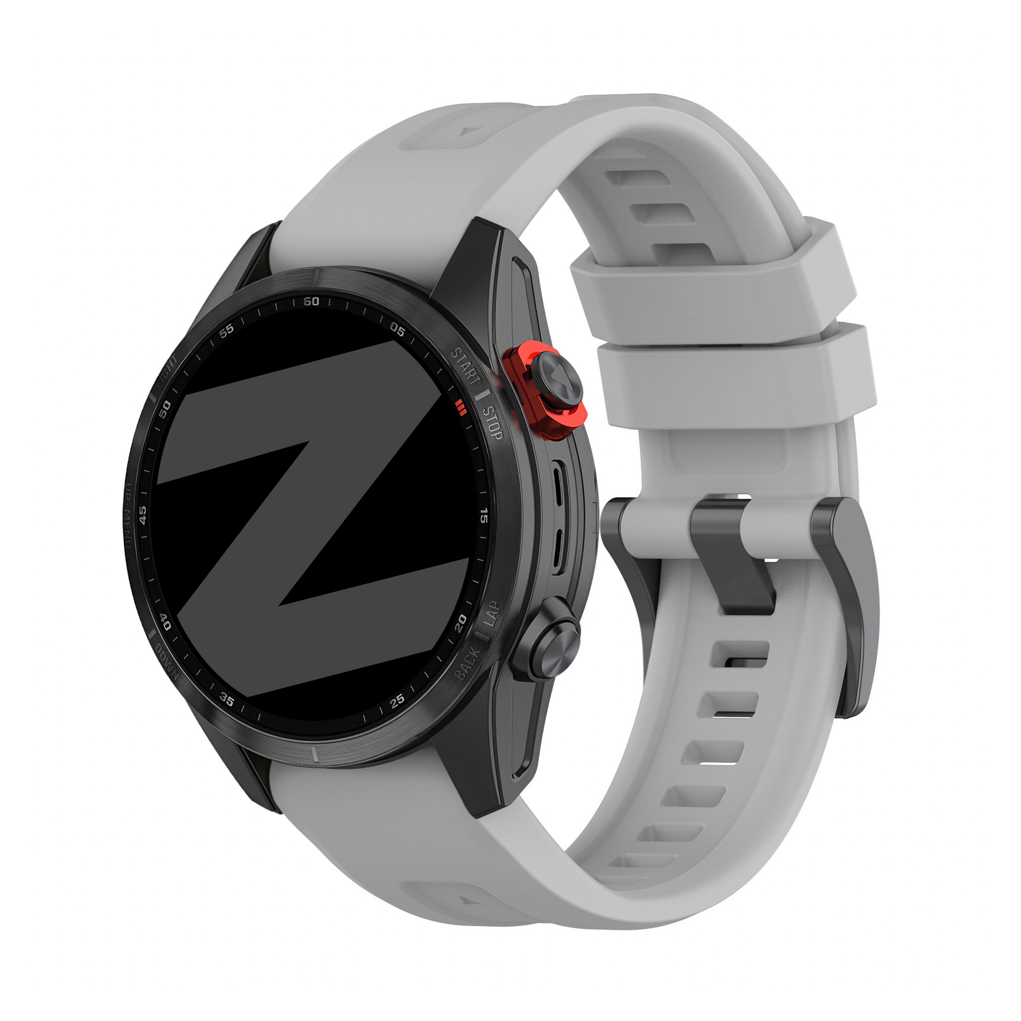 Bandz Garmin Fenix 8 - 47mm Silikonarmband 'Classic' (Grau)