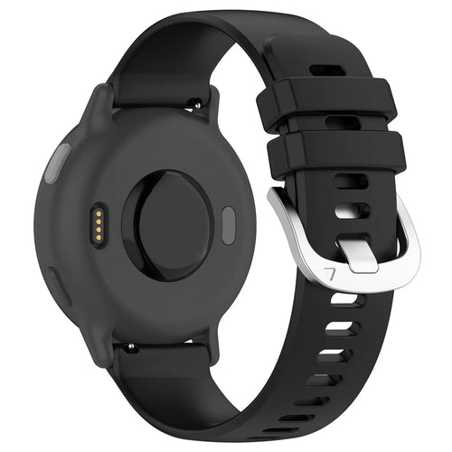 Garmin Vivomove Sport Klassisches Silikonarmband (Schwarz)
