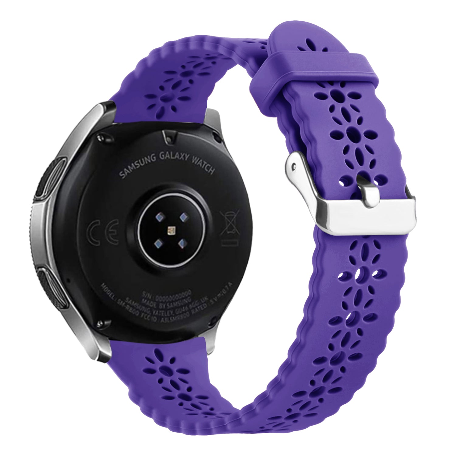 Amazfit Bip U (Pro) Patterned Silicone Strap (Dark Purple)