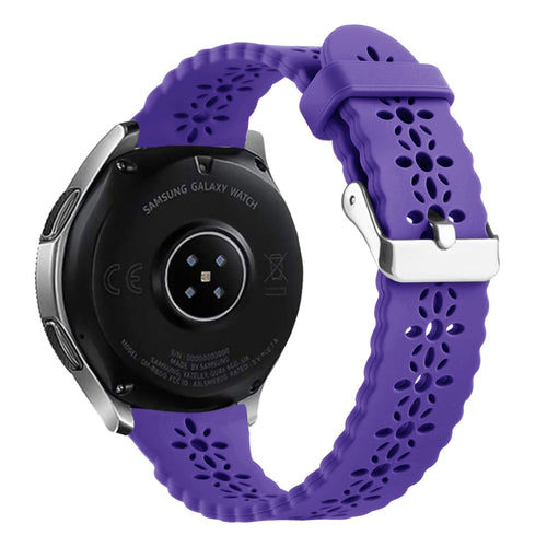 Coros Apex 42mm Gemustertes Silikonarmband (Dunkel Lila)