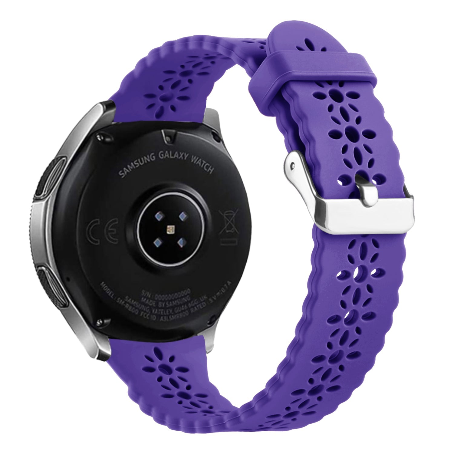 Coros Apex 42mm Gemustertes Silikonarmband (Dunkel Lila)