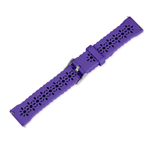 Coros Apex 2 Gemustertes Silikonarmband (Dunkel Lila)