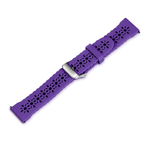 Coros Apex 2 Gemustertes Silikonarmband (Dunkel Lila)
