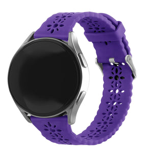 Coros Apex 2 Gemustertes Silikonarmband (Dunkel Lila)
