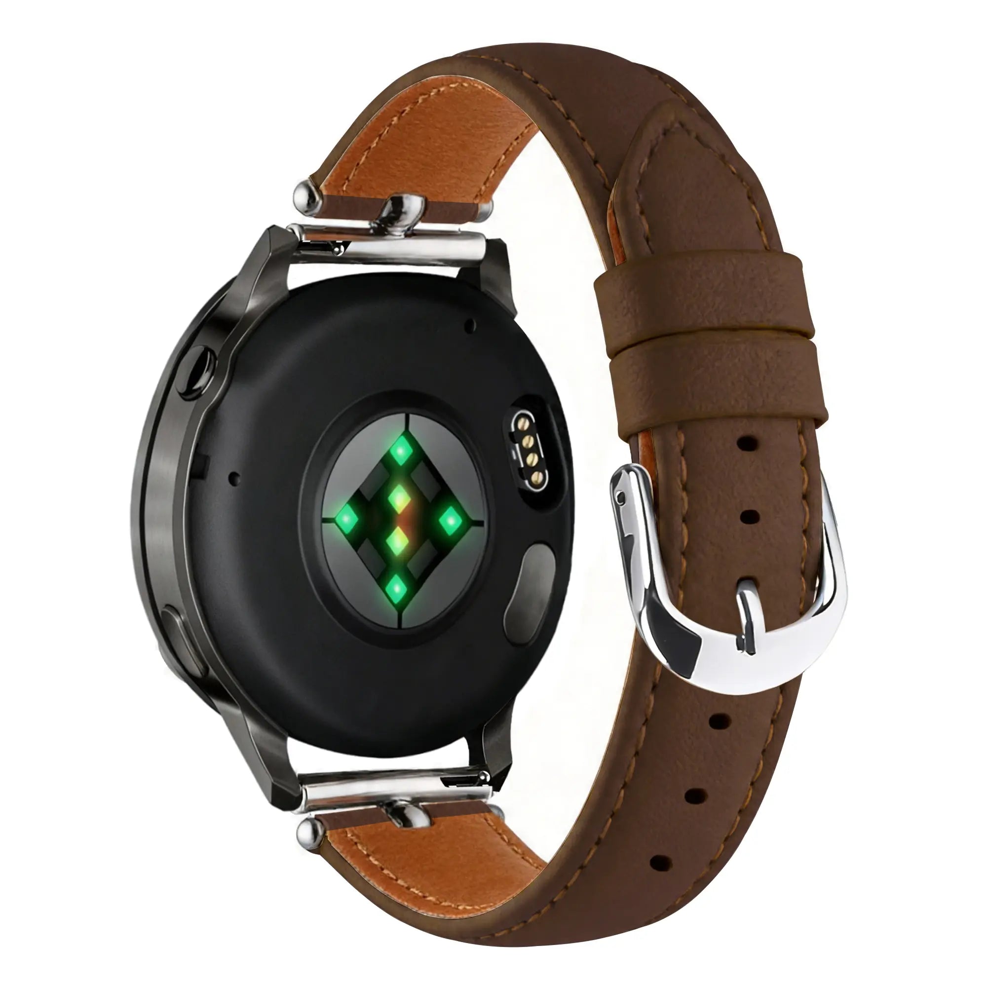 Bandz Amazfit Bip U Leather Strap 'Bullet' (Brown)