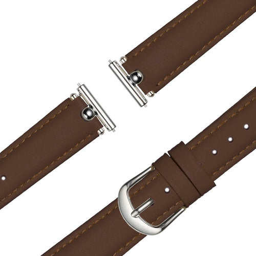 Bandz Amazfit Active 3 Premium Lederarmband 'Bullet' (Braun)