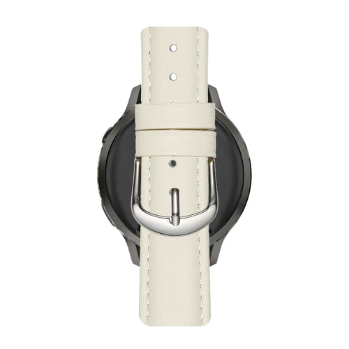 Bandz Amazfit Bip U Leather Strap 'Bullet' (White)