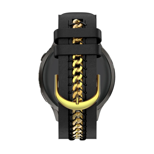Bandz Samsung Galaxy Watch 6 - 40mm Lederarmband 'Chains' (Schwarz)