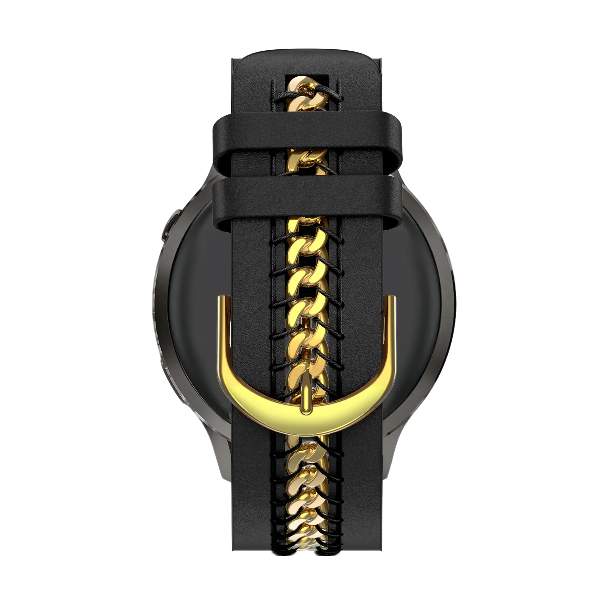 Bandz Samsung Galaxy Watch 6 - 40mm Lederarmband 'Chains' (Schwarz)