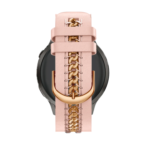 Bandz Garmin Forerunner 55 Leather Strap 'Chains' (Pink)
