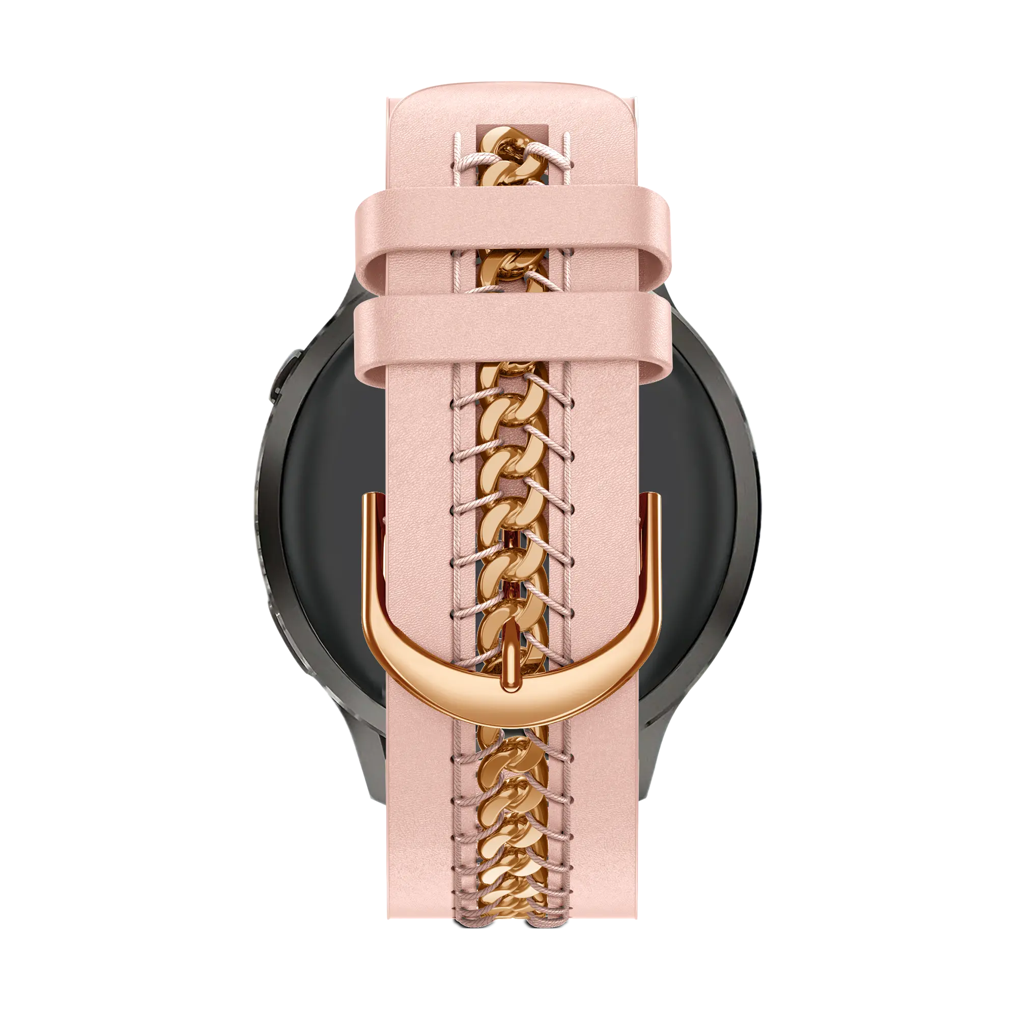 Bandz Garmin Forerunner 55 Leather Strap 'Chains' (Pink)
