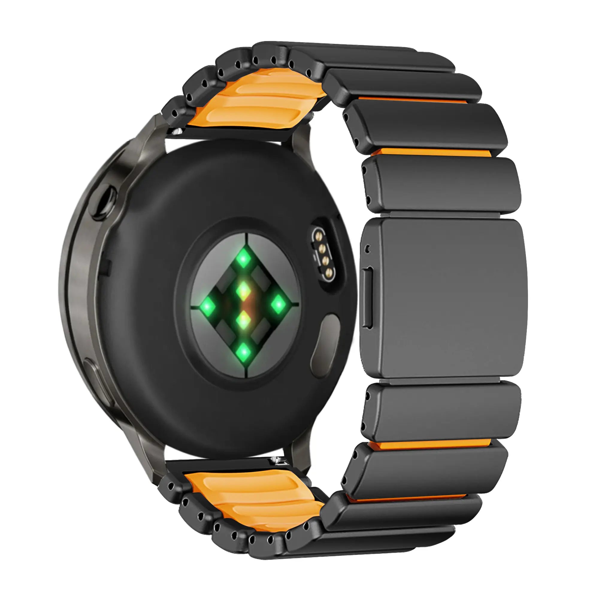 Bandz Huawei Watch Ultimate 2 Titanarmband 'Hybrid' (Schwarz/Orange)