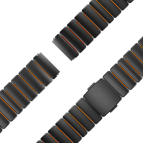 Bandz Huawei Watch Ultimate 2 Titanarmband 'Hybrid' (Schwarz/Orange)