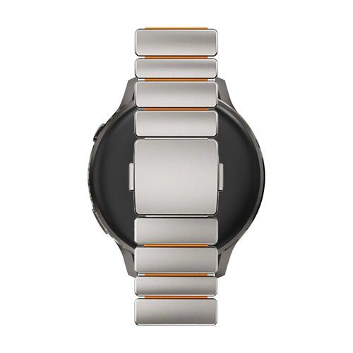 Bandz Garmin Forerunner 255 Titanium Strap 'Hybrid' (Titanium/Orange)