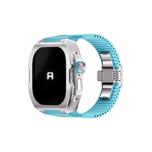 Reqior Apple Watch Ultra Hülle mit integriertem Gummi-Armband (Blau)
