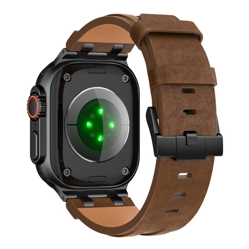 Apple Watch Ultra Solid Leather Strap (Bronze brown)