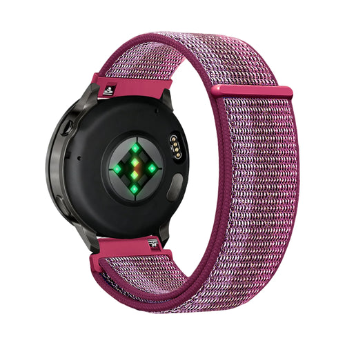 Bandz Garmin Forerunner 265s Nylon Loop Armband (Berry)