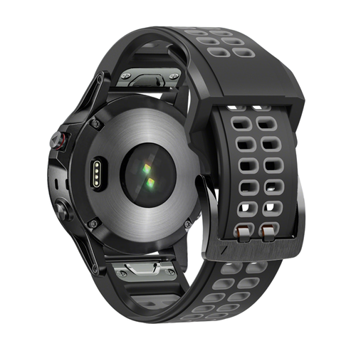 Bandz Garmin Forerunner 745 Buckled Sport Strap (Black/Grey)