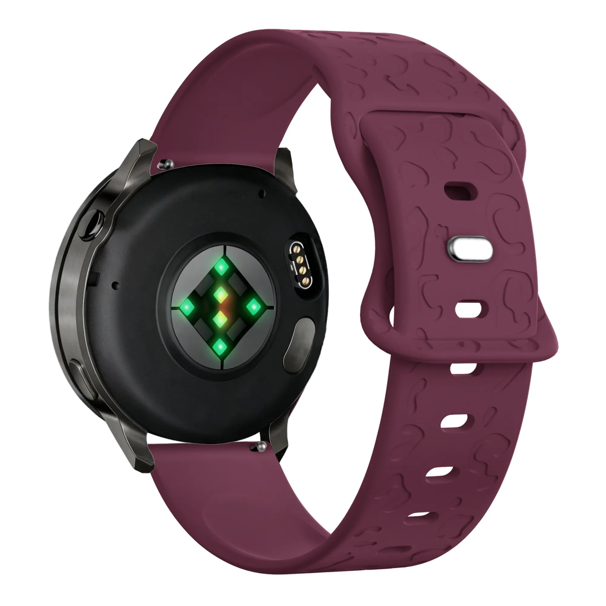 Bandz Garmin Forerunner 70 Silikonarmband 'Leopard' (Wrinrot)