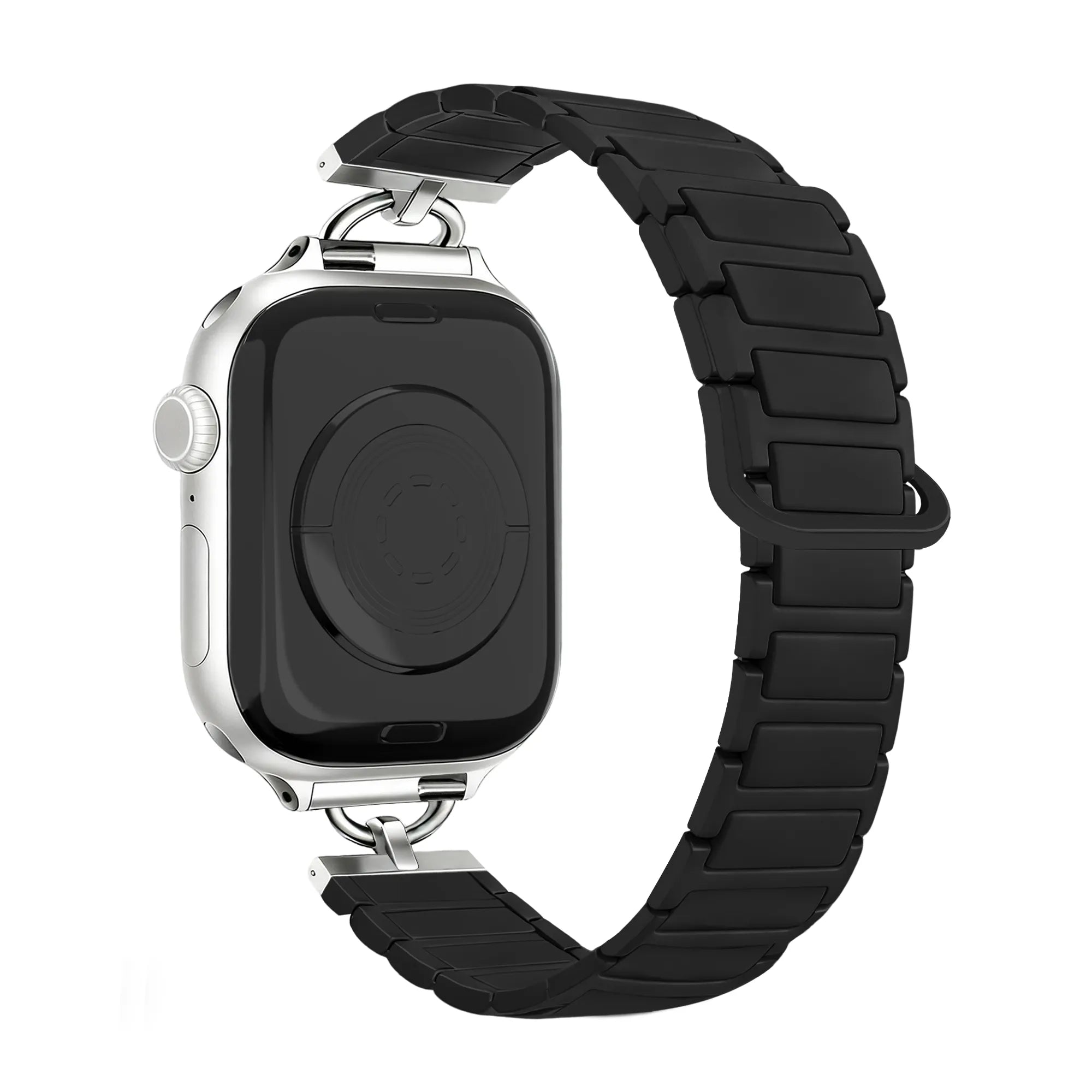 Bandz Apple Watch Magnetisches Silikonarmband 'Slim' (Schwarz)