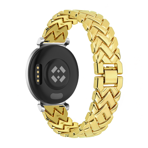 Bandz Pebble Round 2 - 14mm Metallarmband 'V-Type' (Gold)