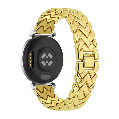 Bandz Pebble Round 2 - 14mm Metallarmband 'V-Type' (Gold)