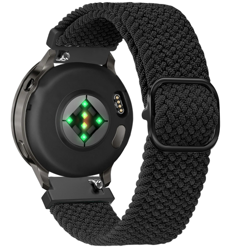 Bandz Garmin Vivoactive 4s Verstellbares Geflochtenes Armband (Schwarz)
