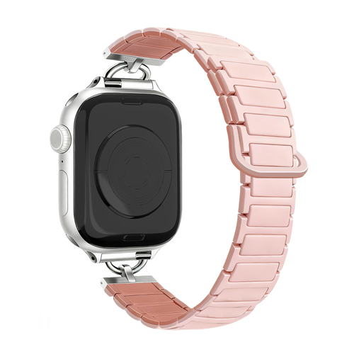 Bandz Apple Watch Magnetisches Silikonarmband 'Slim' (Rosa)
