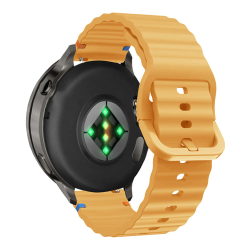Bandz Garmin Forerunner 255s Silicone Strap 'Wave' (Dark Yellow)