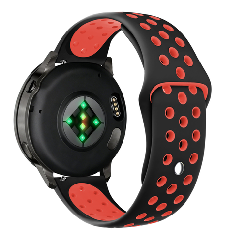 Bandz Garmin Forerunner 265 Sport Strap 'Deluxe' (Black/Red)