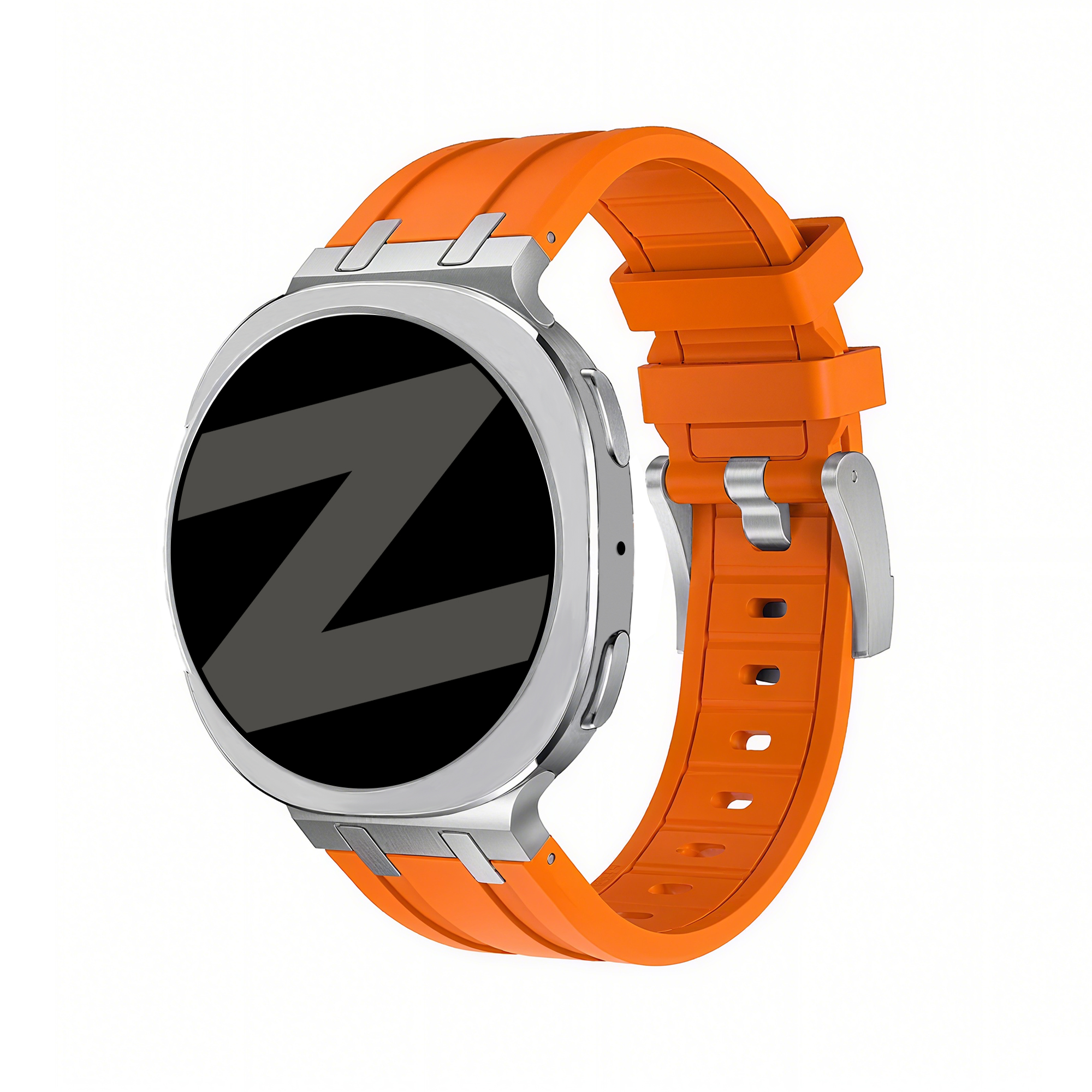Bandz Samsung Galaxy Watch 8 - 40mm Silicone Strap 'Luxe Liquid' (Orange)