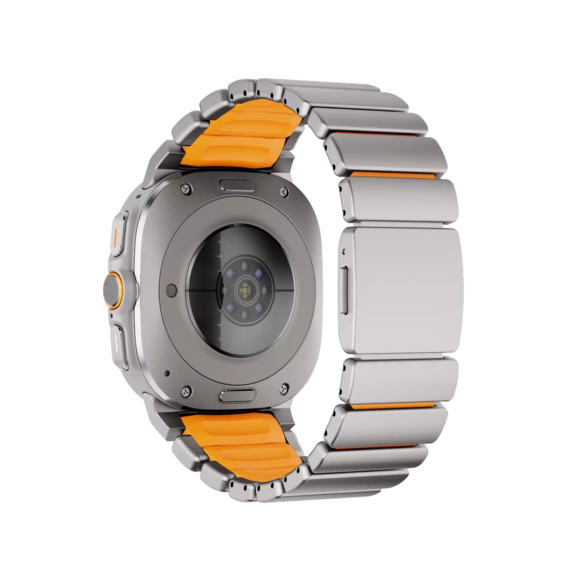 Bandz Samsung Galaxy Watch Ultra Titanarmband 'Hybrid' (Titan/Orange)