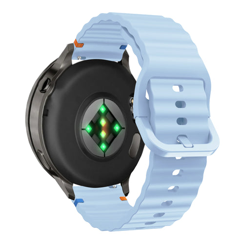Bandz Garmin Vivoactive 4s Silikonarmband 'Wave' (Hellblau)
