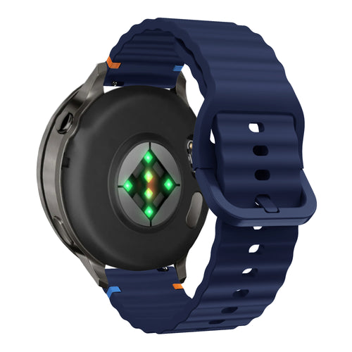Bandz Garmin Forerunner 570 - 47mm Silicone Strap 'Wave' (Dark Blue)
