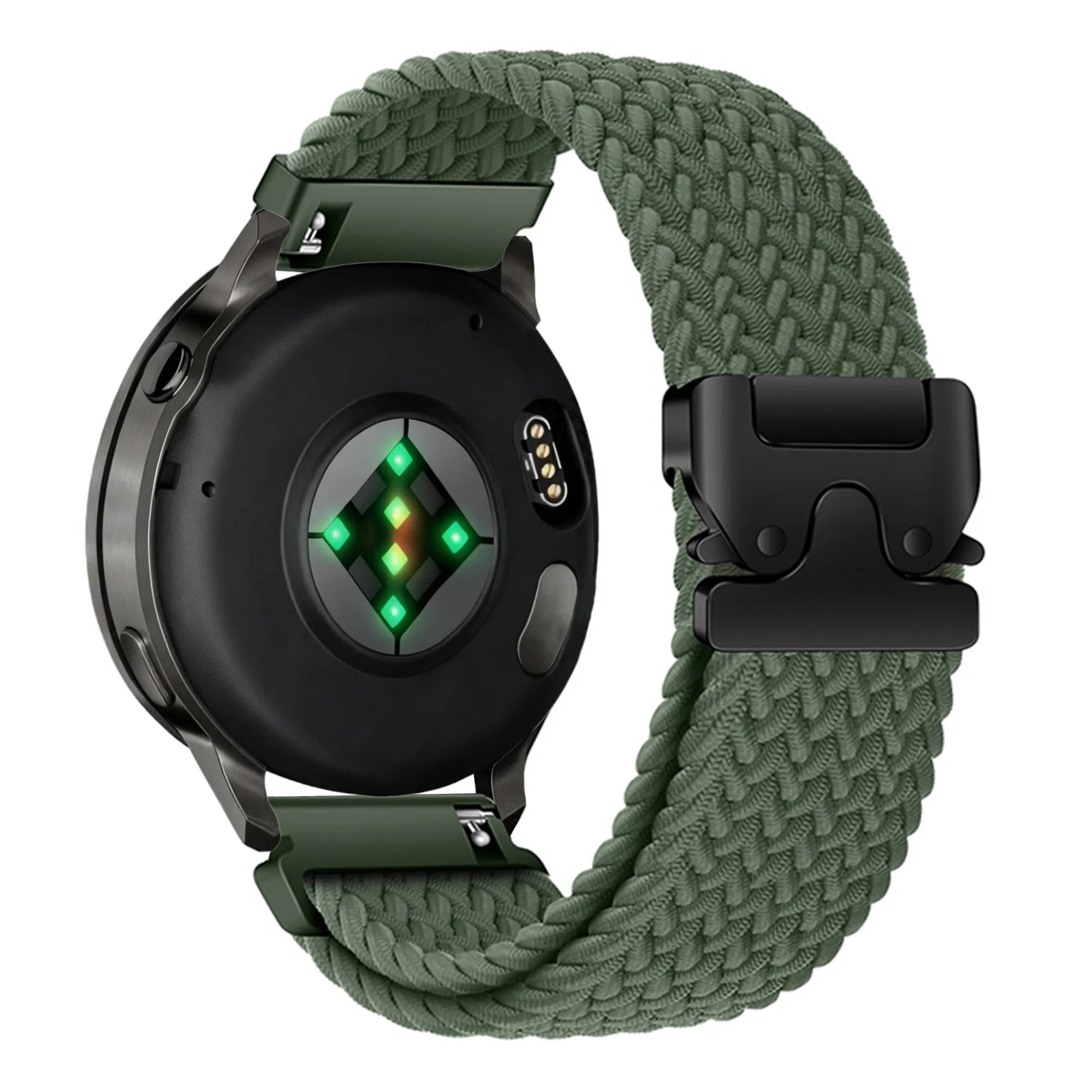 Bandz Garmin Forerunner 70 Geflochtenes Armband 'Parachute' (Grün)